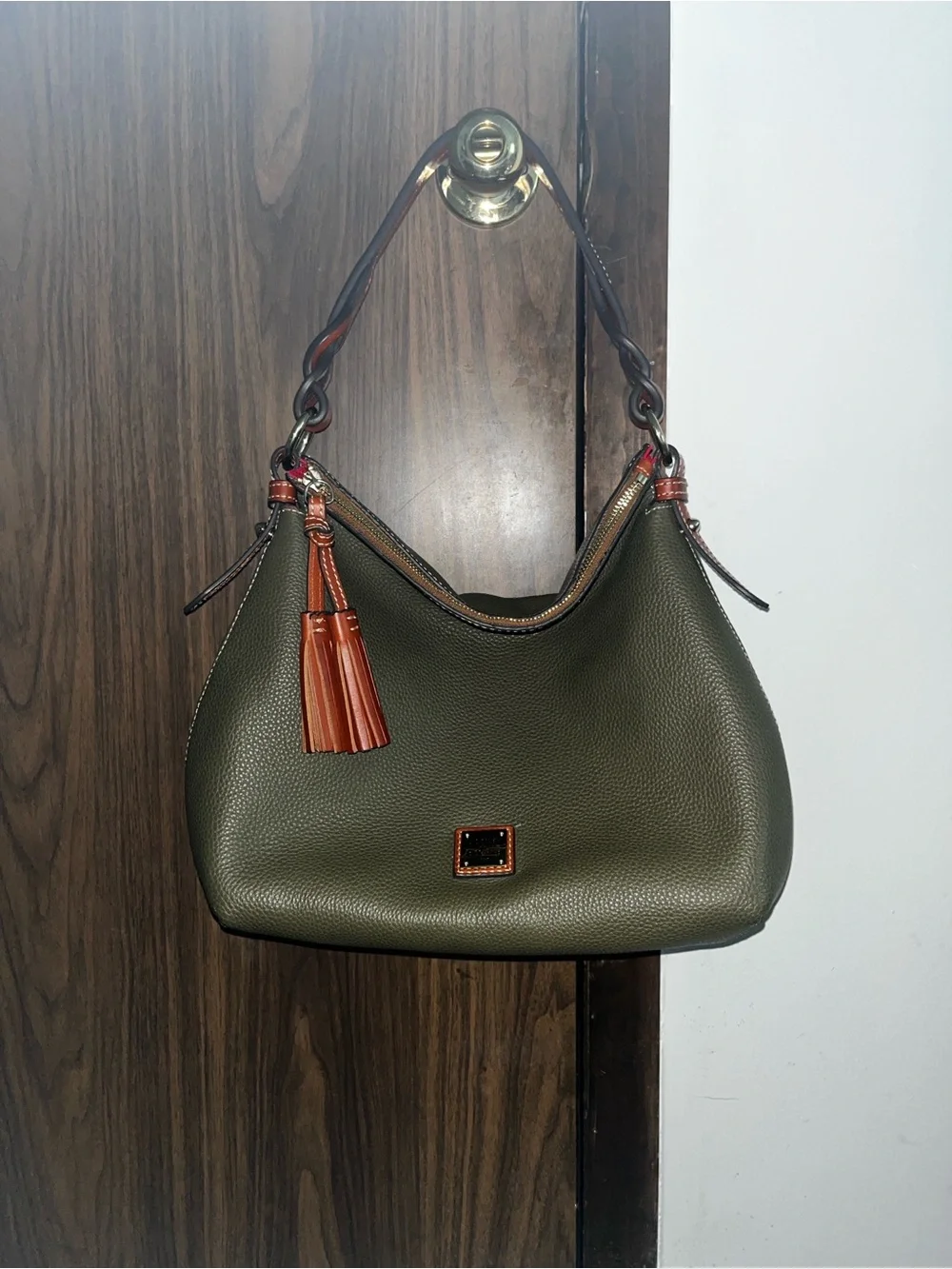 Dooney & Bourke Twist Wrap Hobo pebble leather